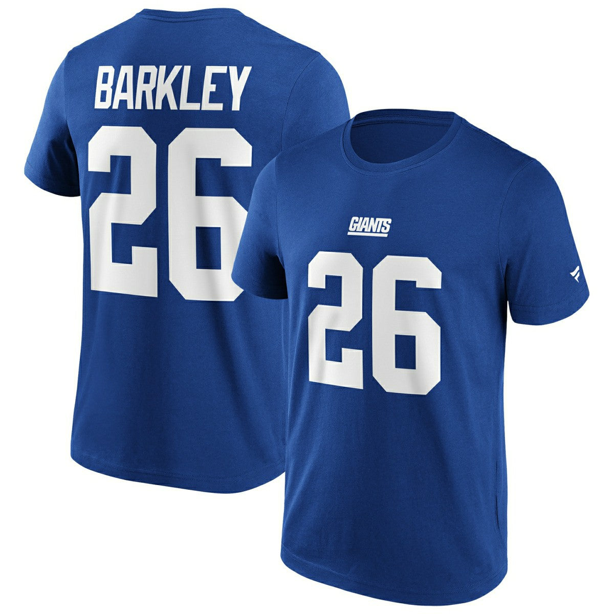 Saquon Barkley #26 New York Giants Iconic Player NFL T-Shirt Blue - Taass outlet