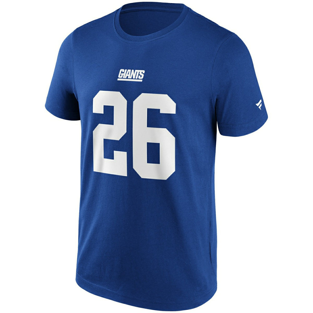 Saquon Barkley #26 New York Giants Iconic Player NFL T-Shirt Blue - Taass outlet