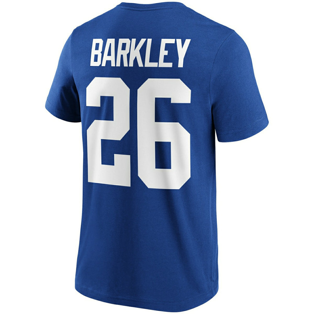 Saquon Barkley #26 New York Giants Iconic Player NFL T-Shirt Blue - Taass outlet