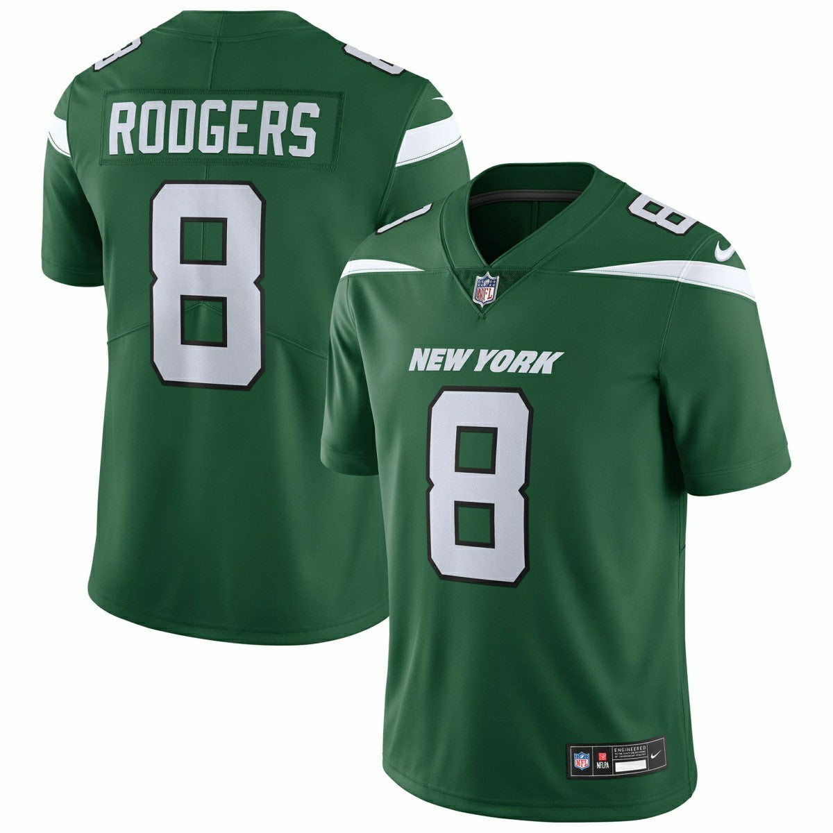 Aaron Rodgers #8 New York Jets Nike Vapor Untouchable Limited NFL Jersey Green - Taass US