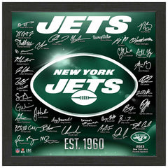 New York Jets 2023/24 Signature Team Logo Framed NFL Photo - Taass sale