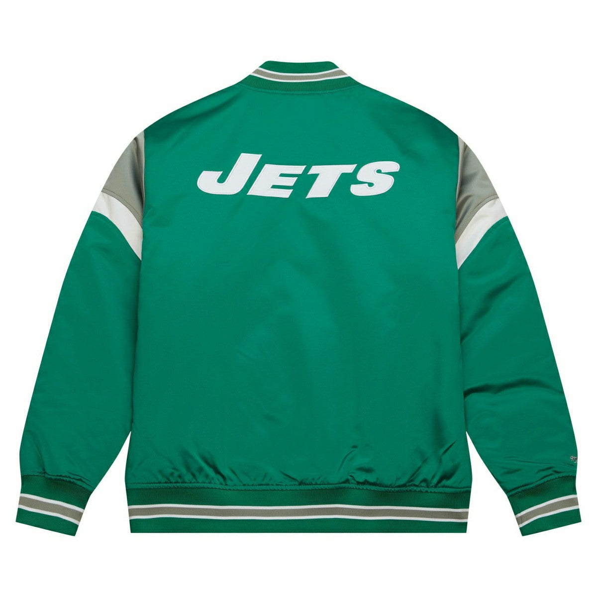New York Jets Mitchell & Ness Heavyweight Satin NFL Jacket - Taass on sale