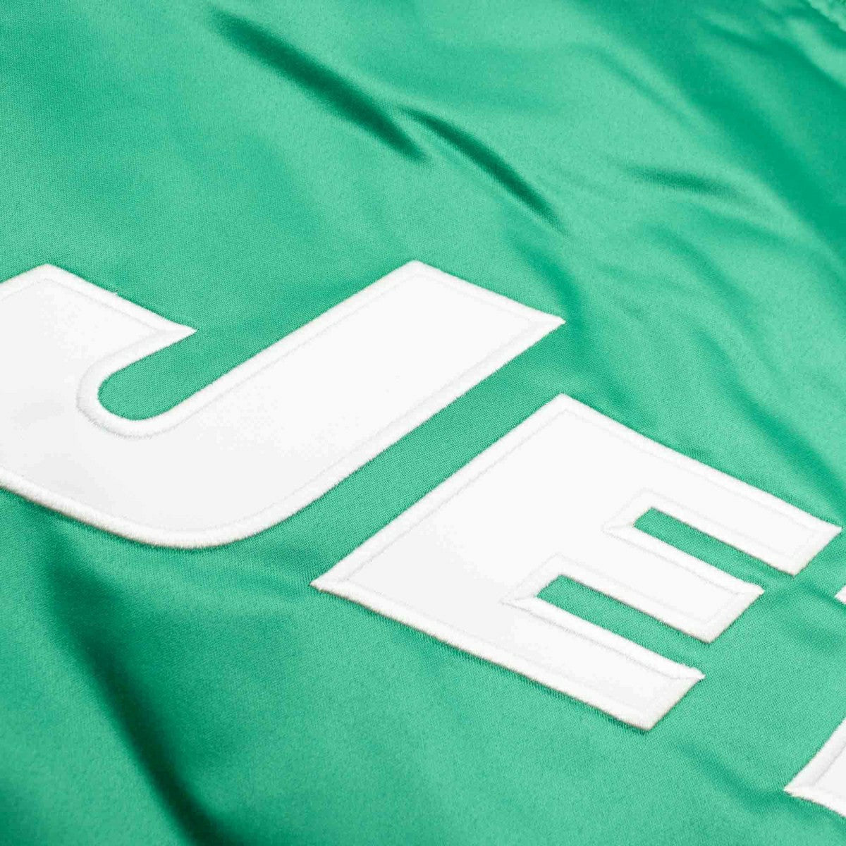 New York Jets Mitchell & Ness Heavyweight Satin NFL Jacket - Taass on sale