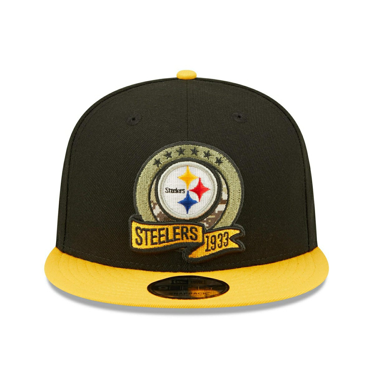 Pittsburgh Steelers 2022 NFL On-Field Salute to Service New Era 9FIFTY Snapback Cap - Taass US