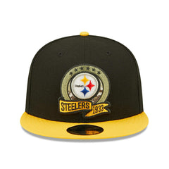 Pittsburgh Steelers 2022 NFL On-Field Salute to Service New Era 9FIFTY Snapback Cap - Taass US