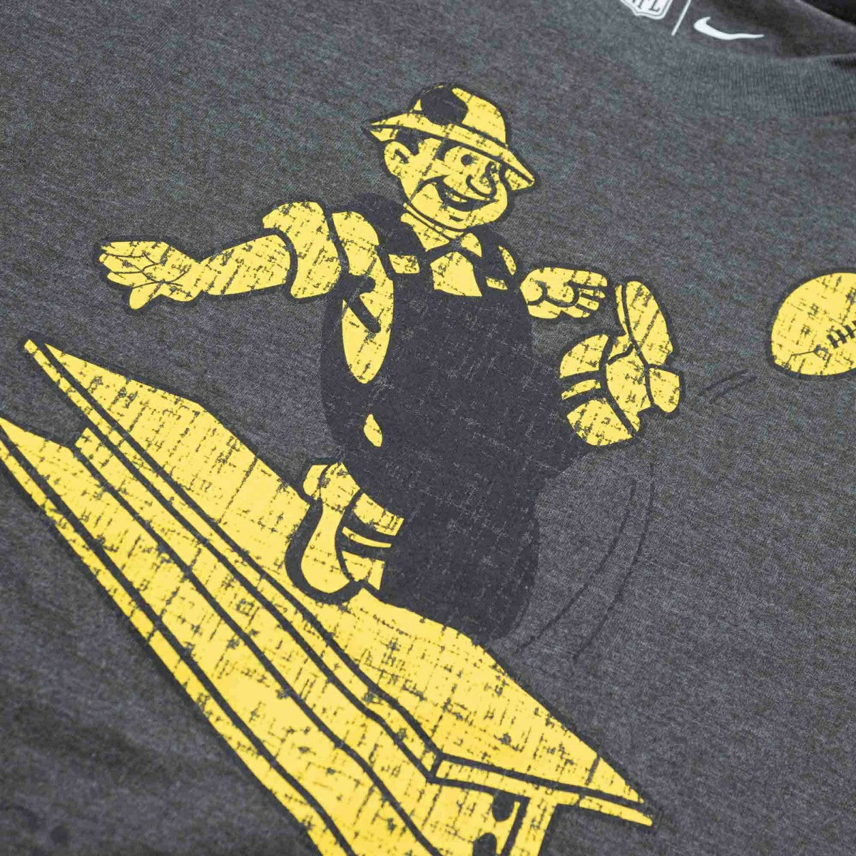 Pittsburgh Steelers Distressed Historic Nike Tri-Blend NFL T-Shirt Gray - Taass Online