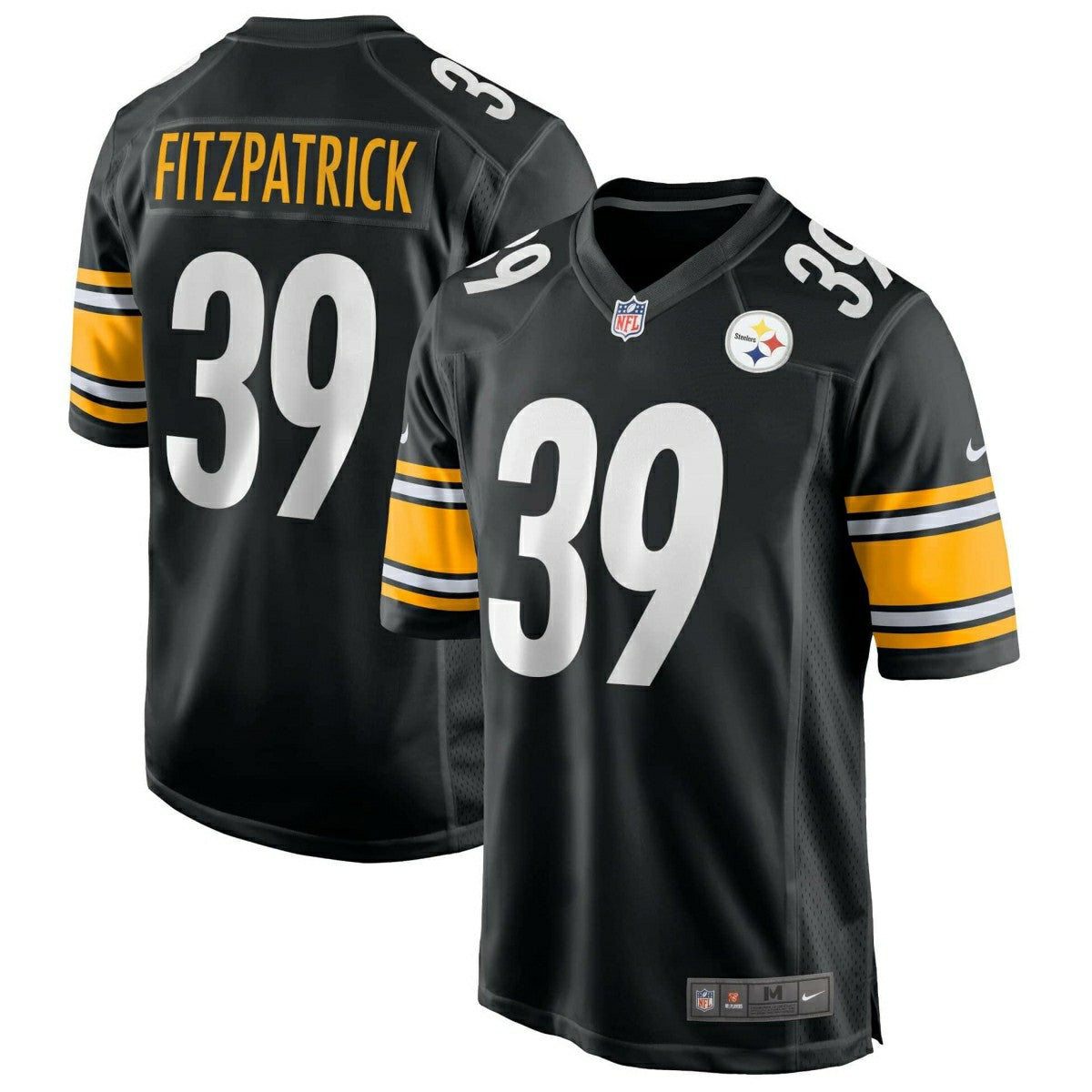 Minkah Fitzpatrick #39 Pittsburgh Steelers Nike Game NFL Football Jersey Black - Taass US