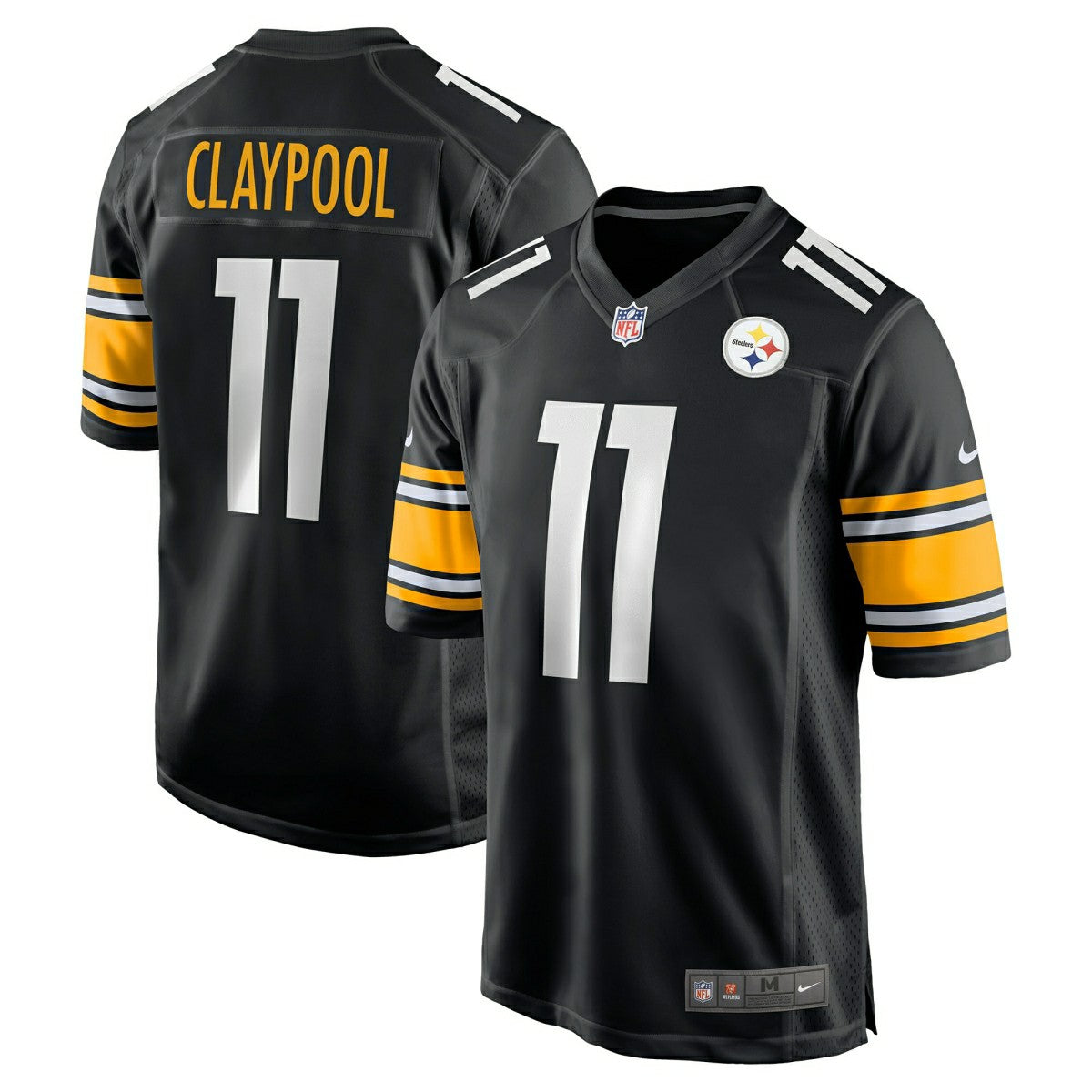 Chase Claypool #11 Pittsburgh Steelers Nike Game NFL Football Jersey Black - Taass Online
