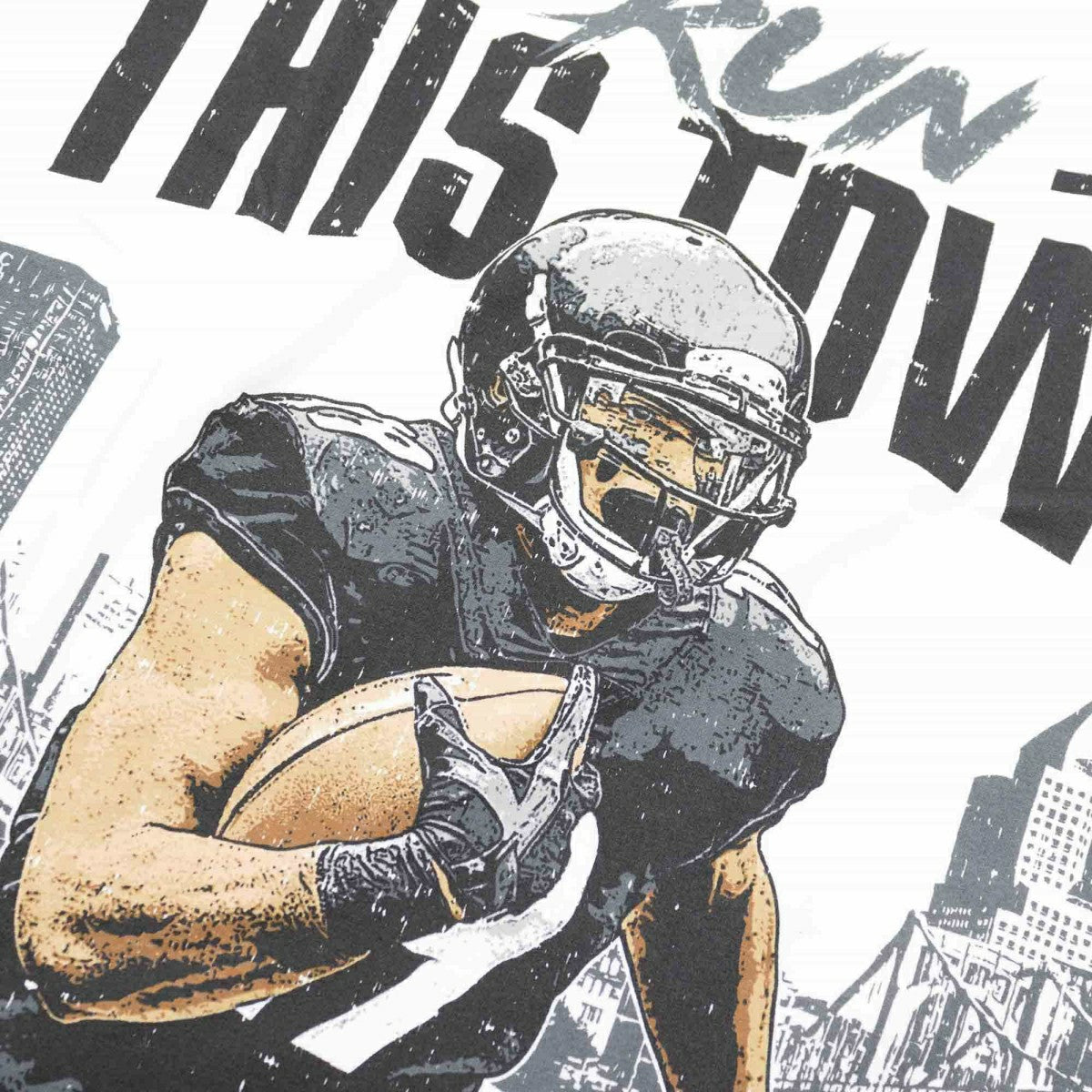 JuJu Smith-Schuster Pittsburgh Run This Town NFLPA T-Shirt White - Taass on sale