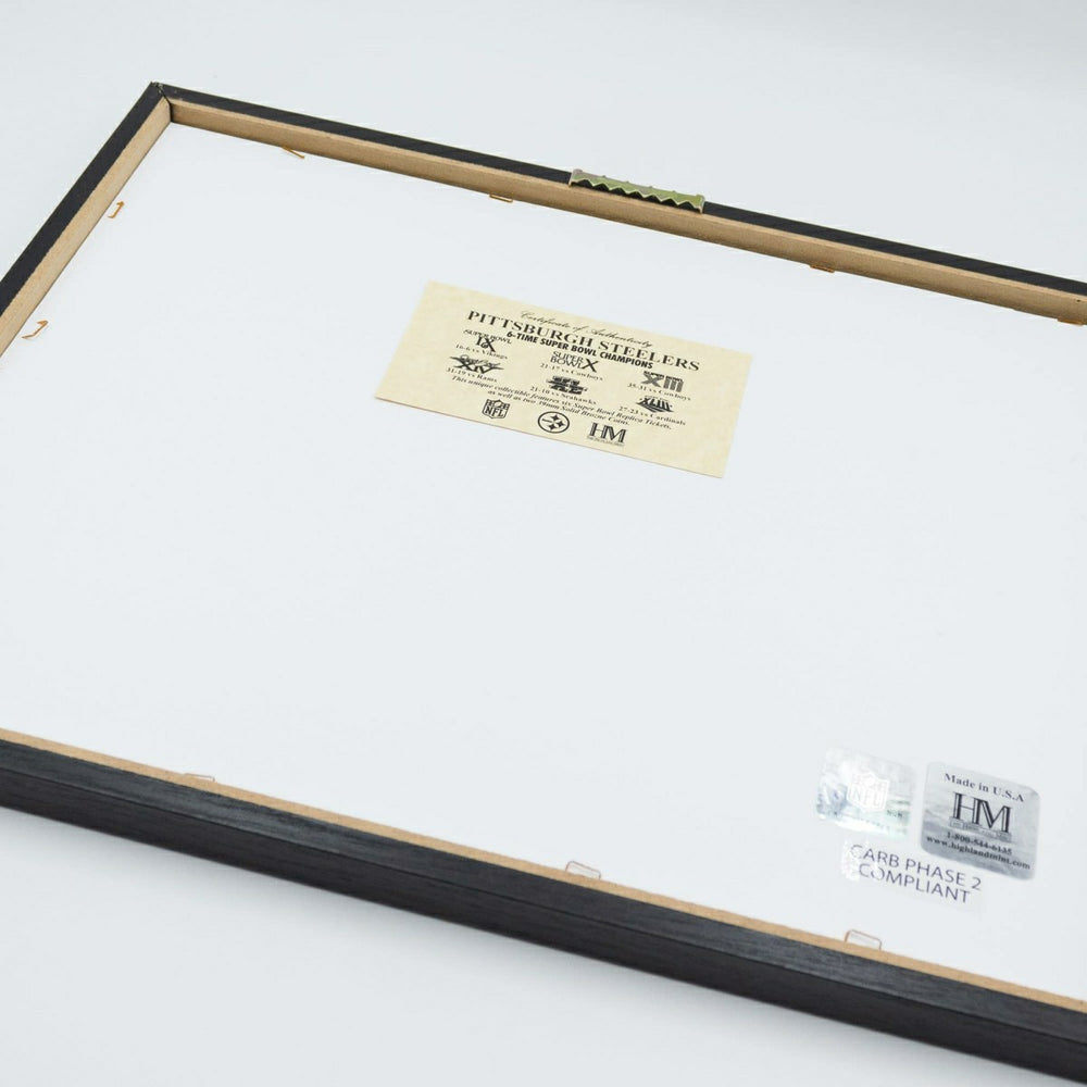 Pittsburgh Steelers Super Bowl Tickets Bronze Coins Framed NFL Photo - Taass sale