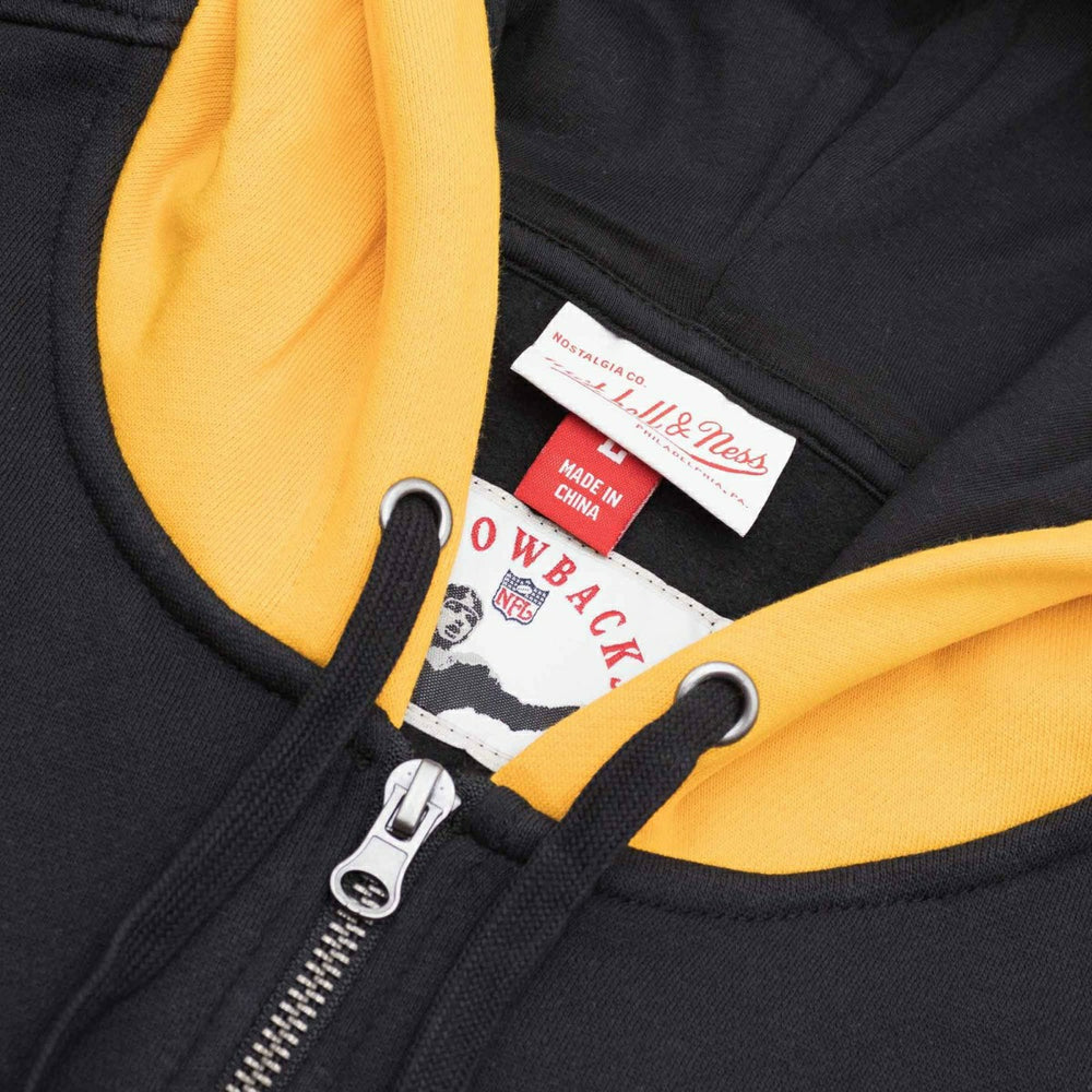 Pittsburgh Steelers Mitchell & Ness NFL Full Zip Fleece Hoodie - Taass Online