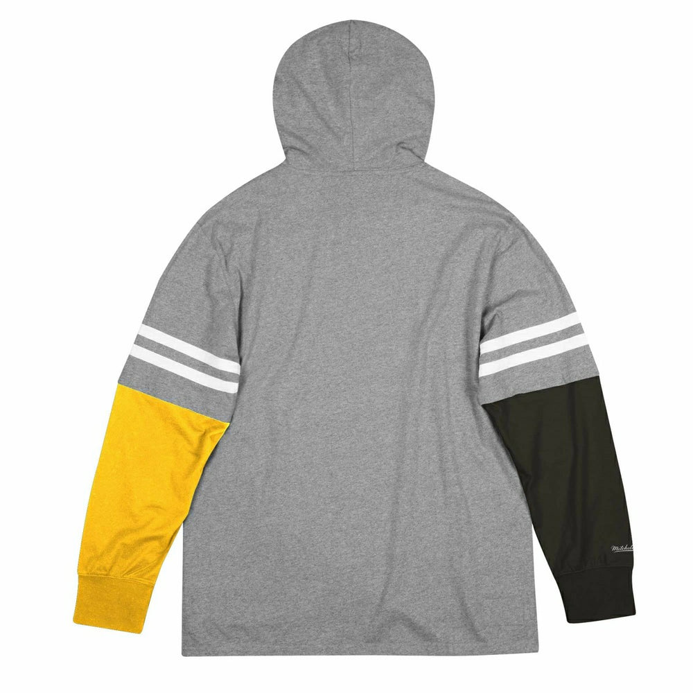 Pittsburgh Steelers Color Blocked Mitchell & Ness Lightweight NFL Hoodie - Taass discount