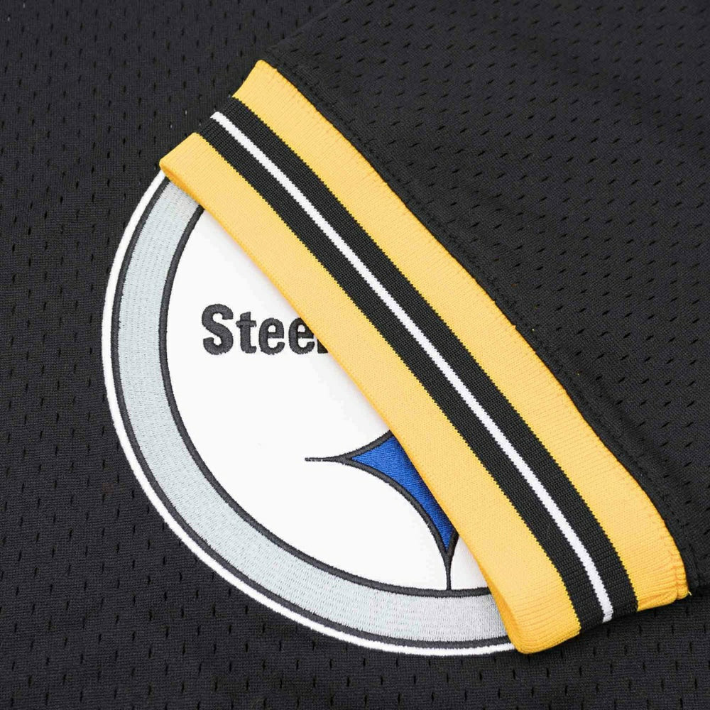 Pittsburgh Steelers Unbeaten Mitchell & Ness NFL V-Neck Mesh Shirt Black - Taass US