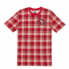 San Francisco 49ers Plaid 2024 New Era 3rd Down NFL T-Shirt Red - Taass Online
