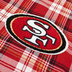 San Francisco 49ers Plaid 2024 New Era 3rd Down NFL T-Shirt Red - Taass Online