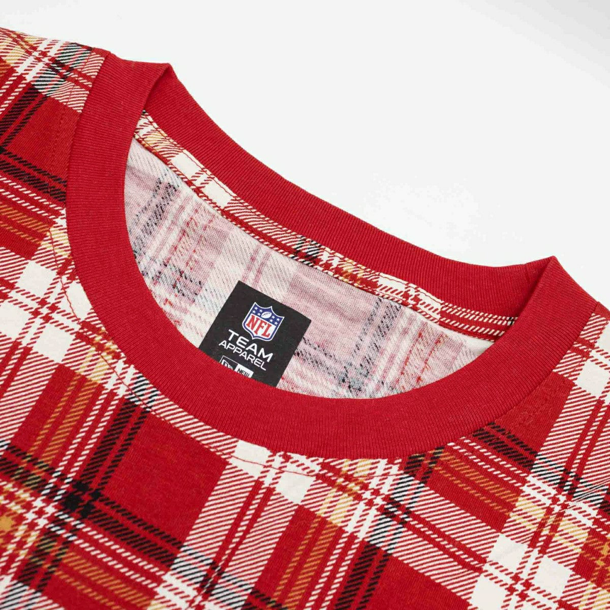 San Francisco 49ers Plaid 2024 New Era 3rd Down NFL T-Shirt Red - Taass Online