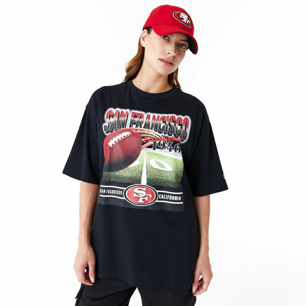 San Francisco 49ers Field Graphic New Era Oversized NFL T-Shirt - Taass sale