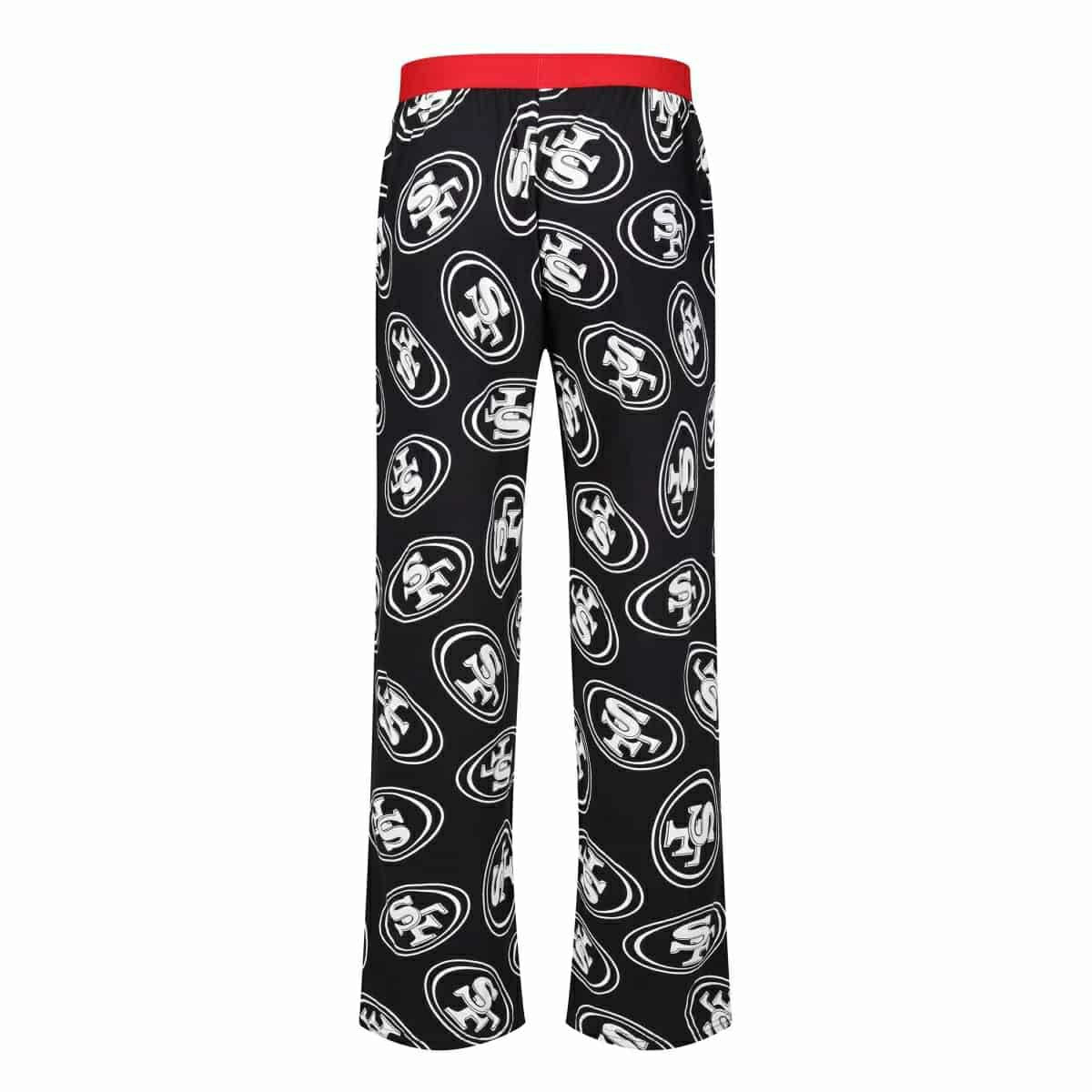 San Francisco 49ers Outline Recovered NFL Lounge Pants Black - Taass outlet