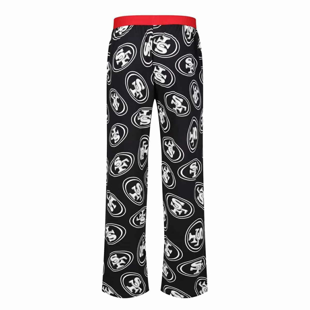 San Francisco 49ers Outline Recovered NFL Lounge Pants Black - Taass outlet