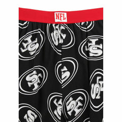 San Francisco 49ers Outline Recovered NFL Lounge Pants Black - Taass outlet