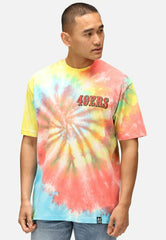 San Francisco 49ers Rainbow Tie-Dye Recovered Relaxed NFL T-Shirt - Taass discount