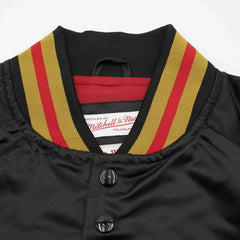 San Francisco 49ers Mitchell & Ness Lightweight Satin NFL Jacket Black - Taass Online