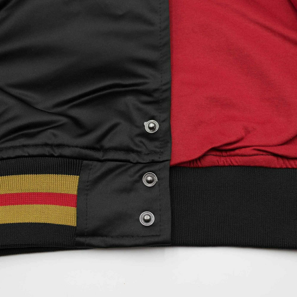 San Francisco 49ers Mitchell & Ness Lightweight Satin NFL Jacket Black - Taass Online