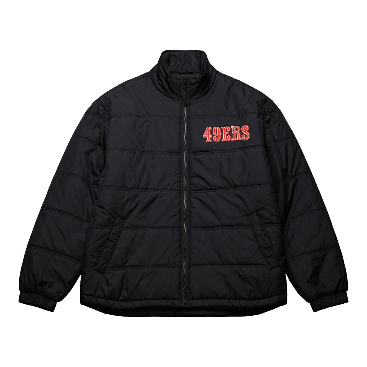 San Francisco 49ers Mitchell & Ness In The Clutch Puffer NFL Jacket Black - Taass US