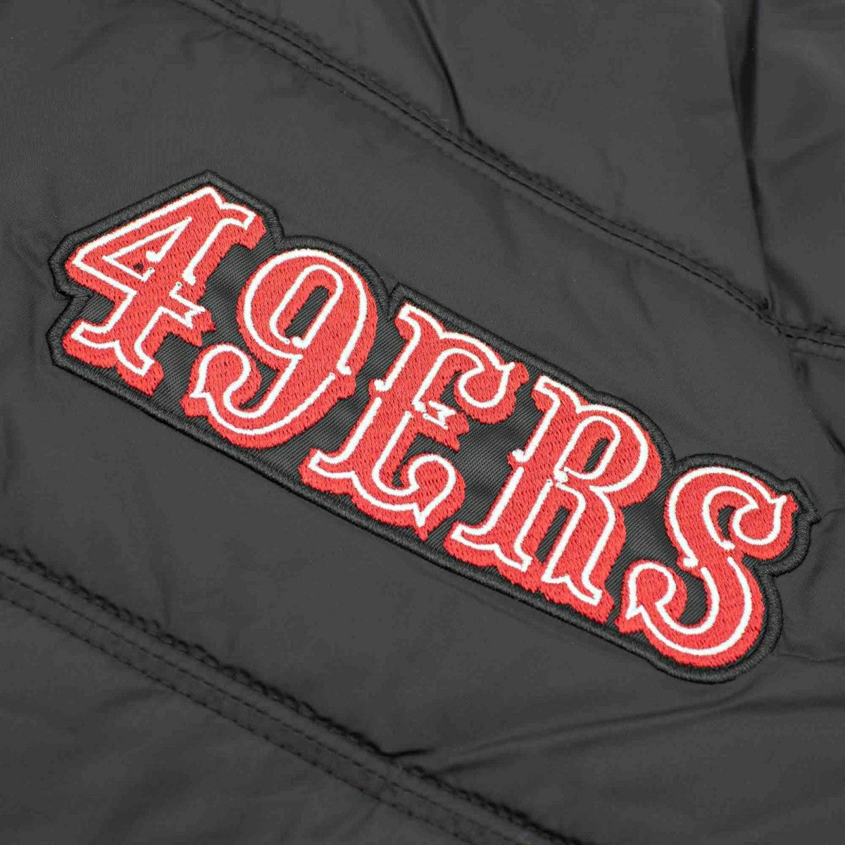 San Francisco 49ers Mitchell & Ness In The Clutch Puffer NFL Jacket Black - Taass US