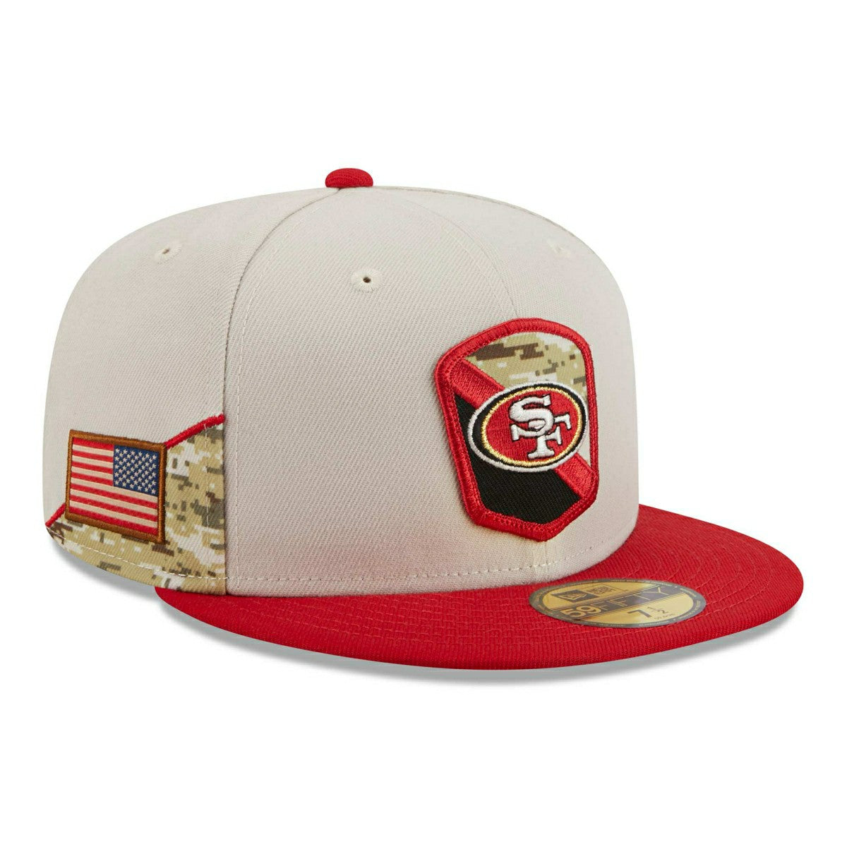 San Francisco 49ers 2023 NFL Salute to Service New Era 59FIFTY Fitted Cap - Taass Online