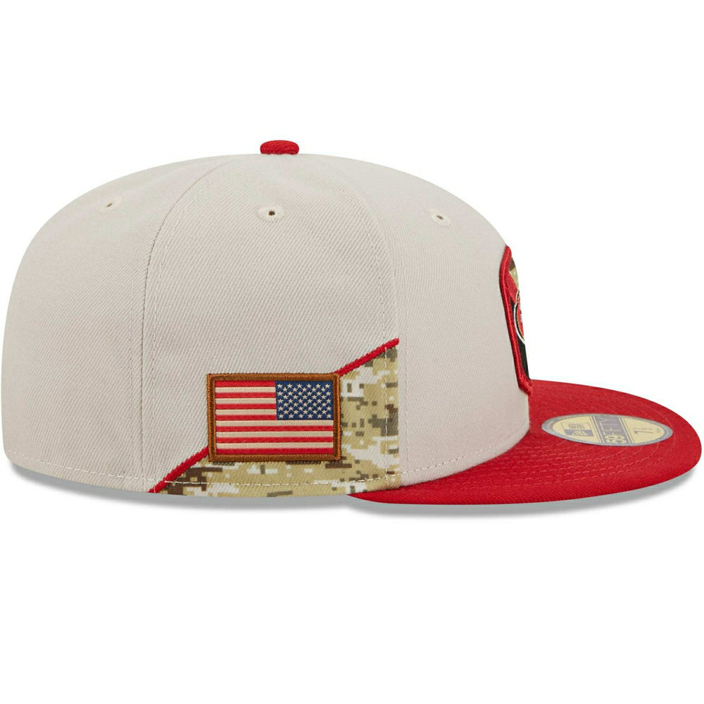 San Francisco 49ers 2023 NFL Salute to Service New Era 59FIFTY Fitted Cap - Taass Online