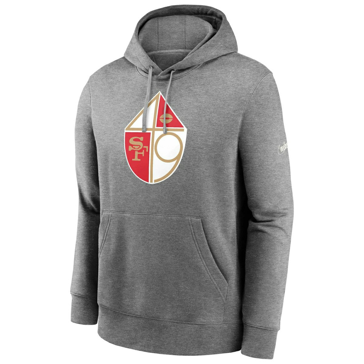 San Francisco 49ers Rewind Logo Nike Club NFL Hoodie Gray - Taass outlet