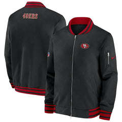 San Francisco 49ers NFL Sideline Nike Coach Bomber Jacket - Taass discount
