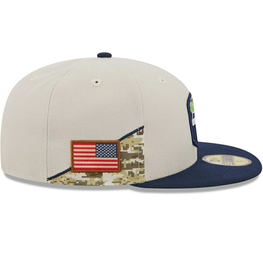 Seattle Seahawks 2023 NFL Salute to Service New Era 59FIFTY Fitted Cap - Taass sale