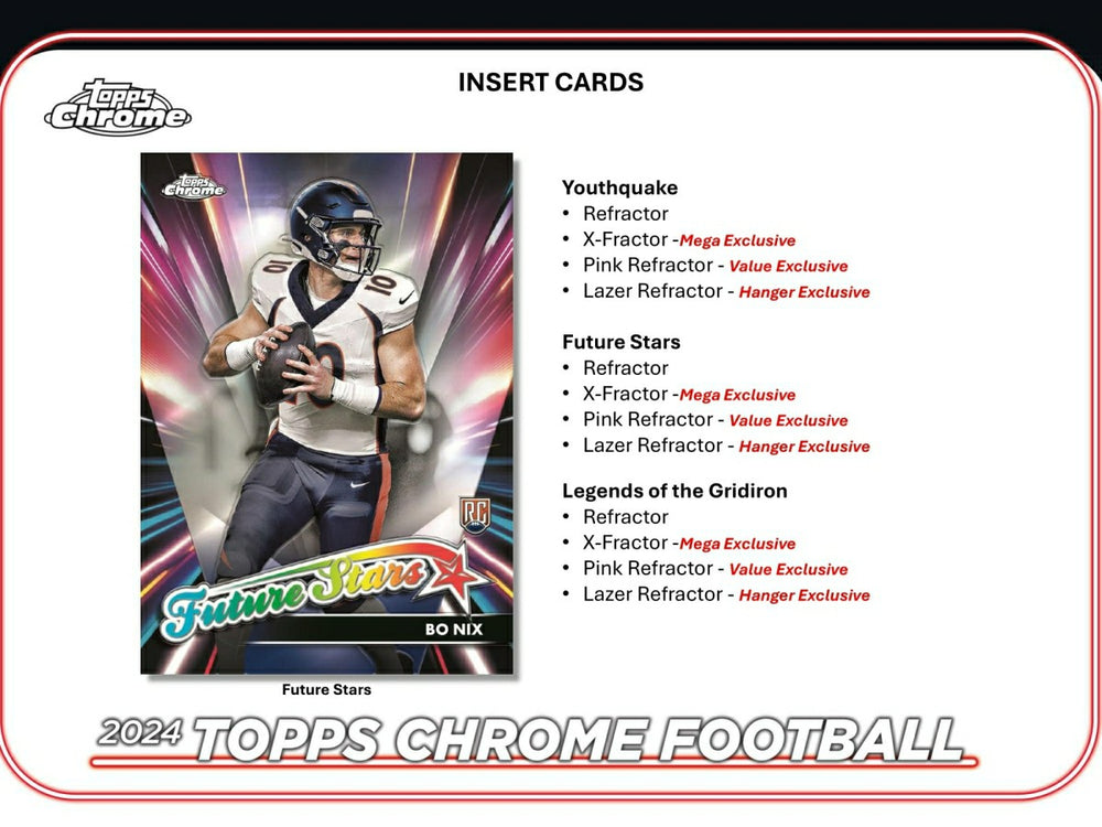 2024 Topps Chrome Football Mega Box - Taass sale