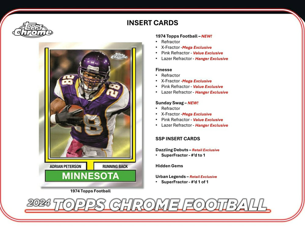 2024 Topps Chrome Football Mega Box - Taass sale