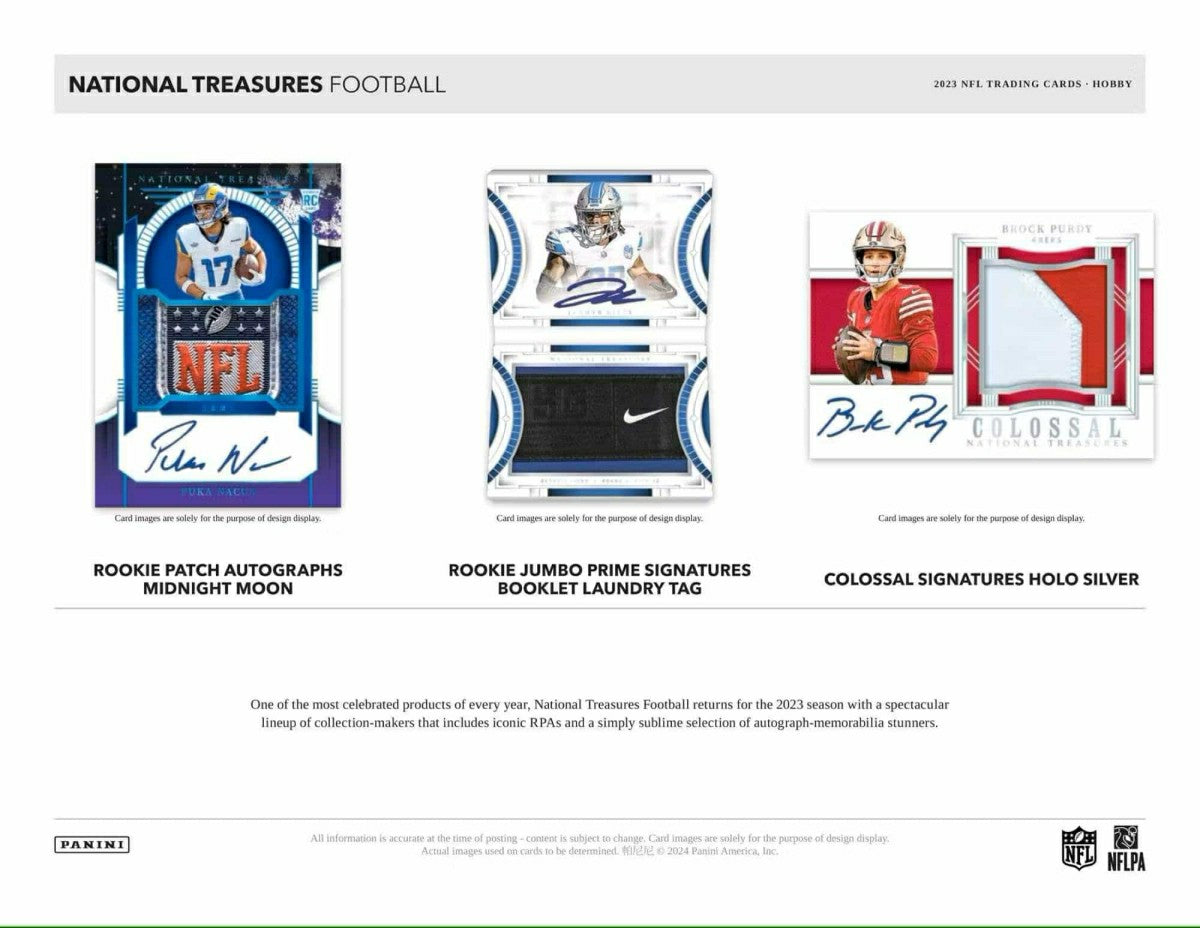 2023 Panini National Treasures NFL Football Hobby Box - Taass on sale