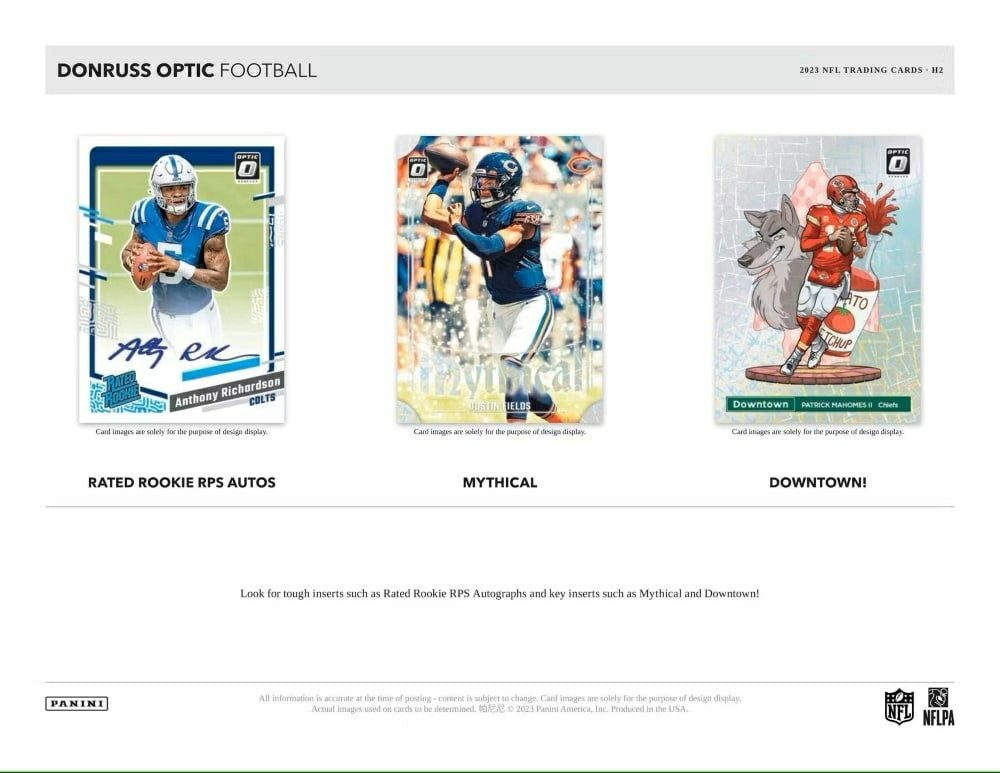 2023 Panini Donruss Optic NFL Football H2 Box - Taass US