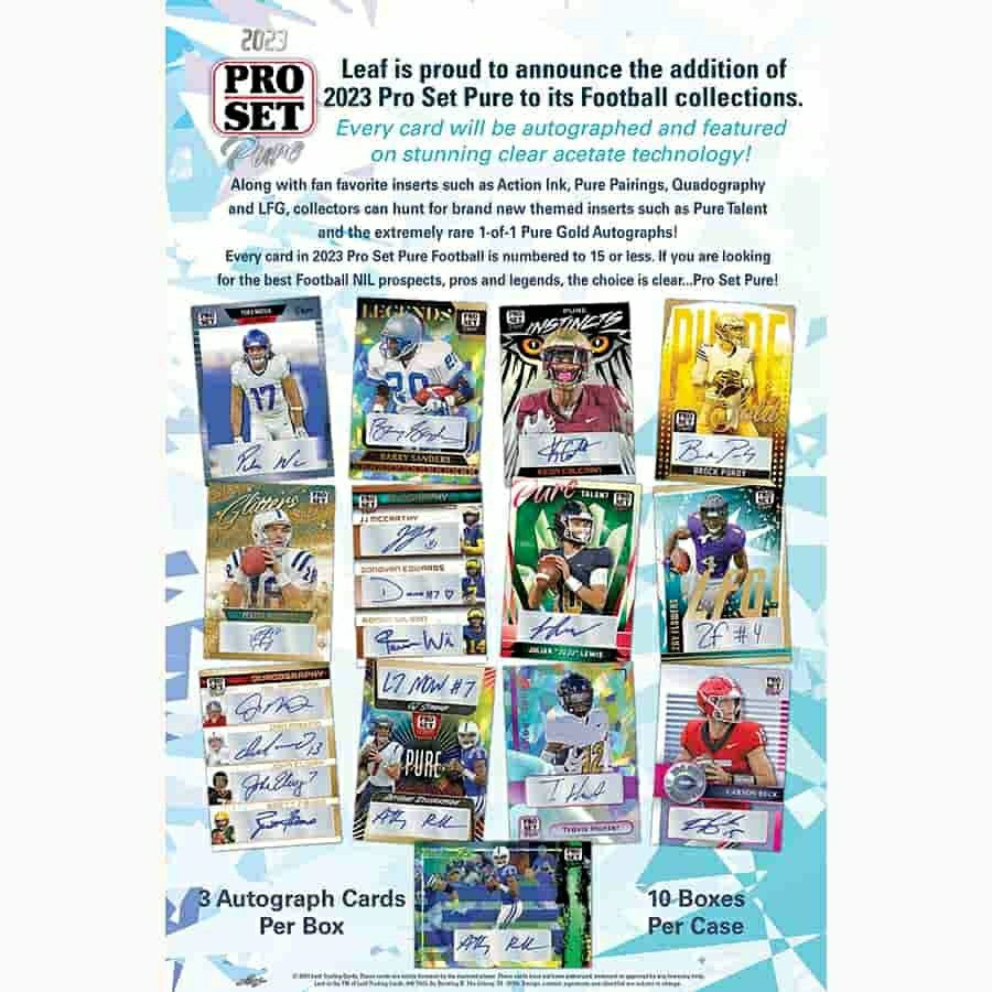 2023 Leaf Pro Set Pure Football Hobby Box - Taass Online