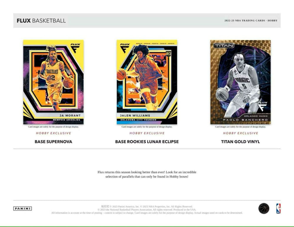 2022/23 Panini Flux Basketball Blaster Box NBA - Taass discount