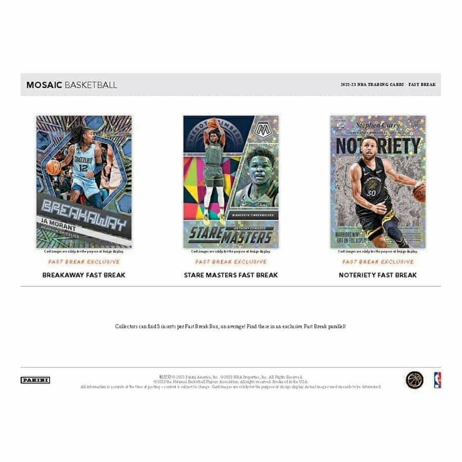 2022/23 Panini Mosaic Basketball NBA Fast Break Box - Taass on sale
