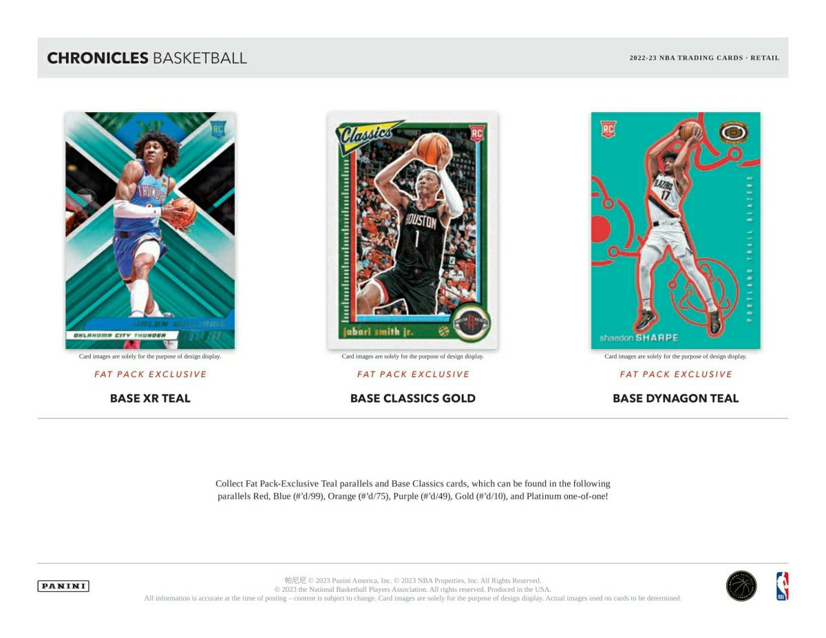 2022/23 Panini Chronicles Basketball NBA Fat-Pack Box - Taass Online