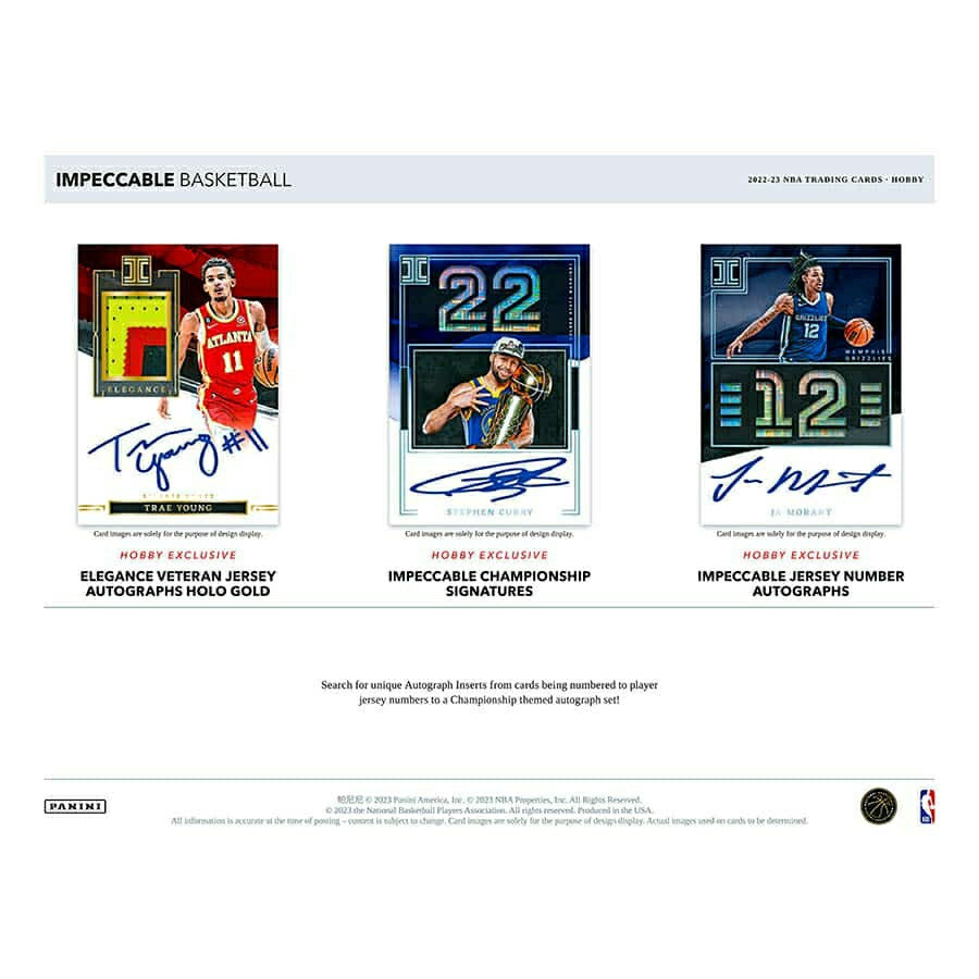 2022/23 Panini Impeccable Basketball NBA Hobby Box - Taass Online