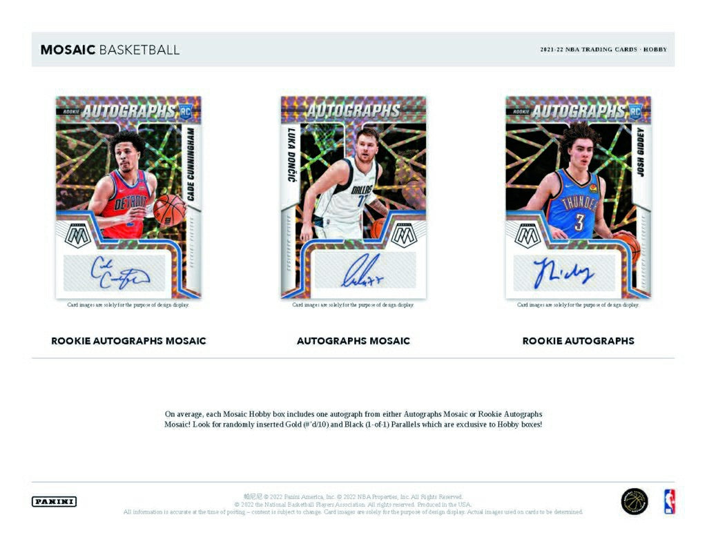 2021/22 Panini Mosaic Basketball NBA Hobby Box - Taass Online