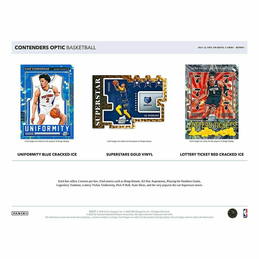 2021/22 Panini Contenders Optic NBA Basketball Hobby Box - Taass discount