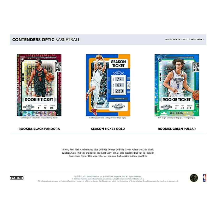 2021/22 Panini Contenders Optic NBA Basketball Hobby Box - Taass discount