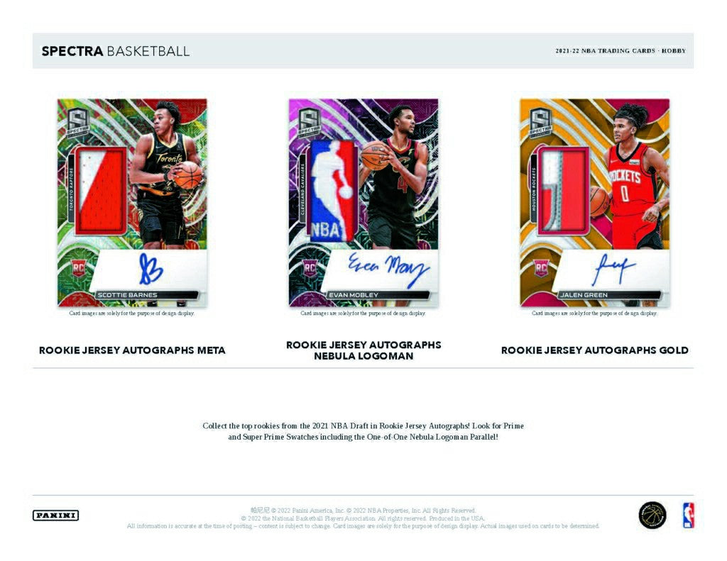 2021/22 Panini Spectra Basketball NBA Hobby Box - Taass for sale