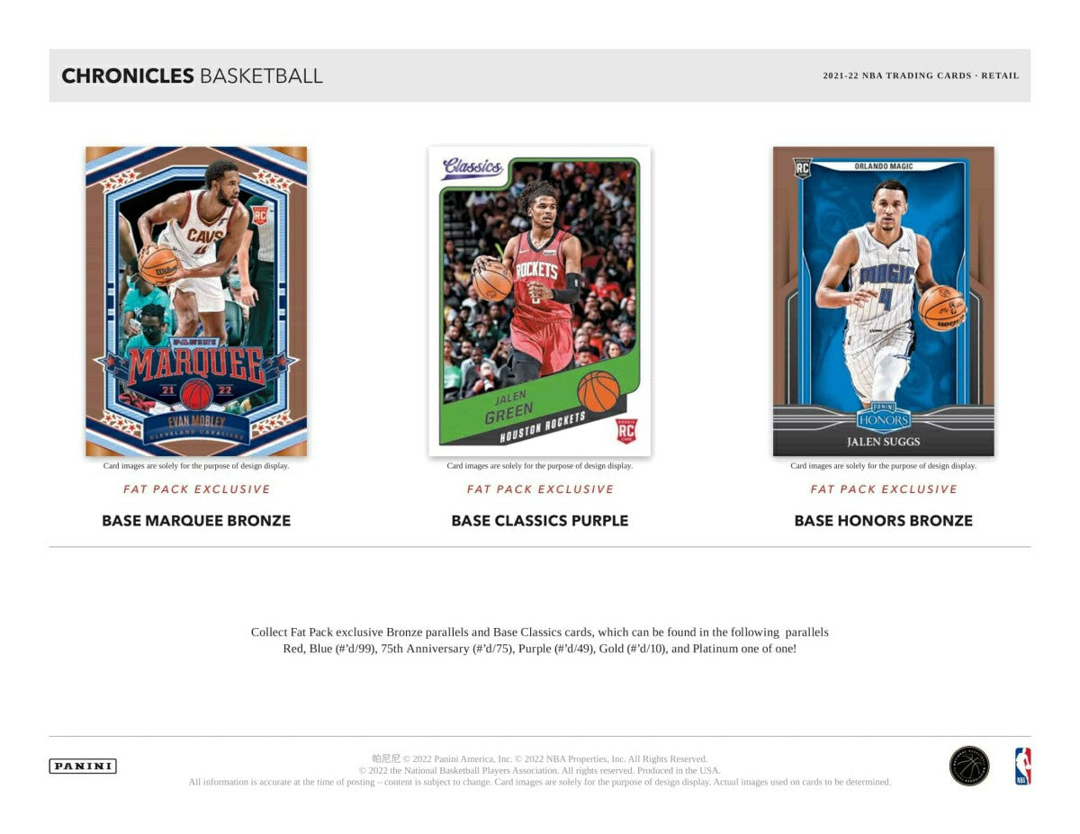 2021/22 Panini Chronicles Basketball NBA Hanger Pack - Taass discount
