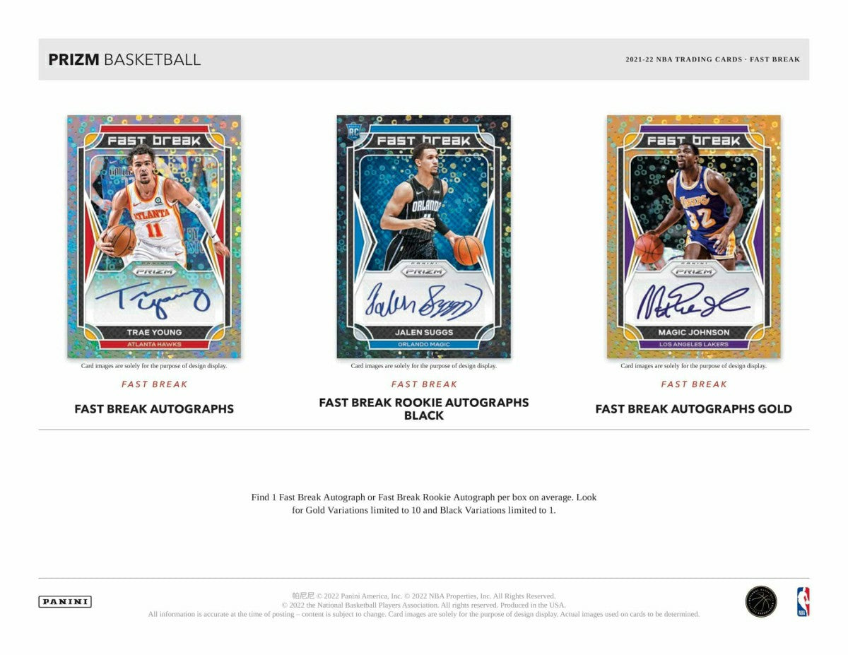 2021/22 Panini Prizm Fast Break NBA Basketball Box - Taass on sale