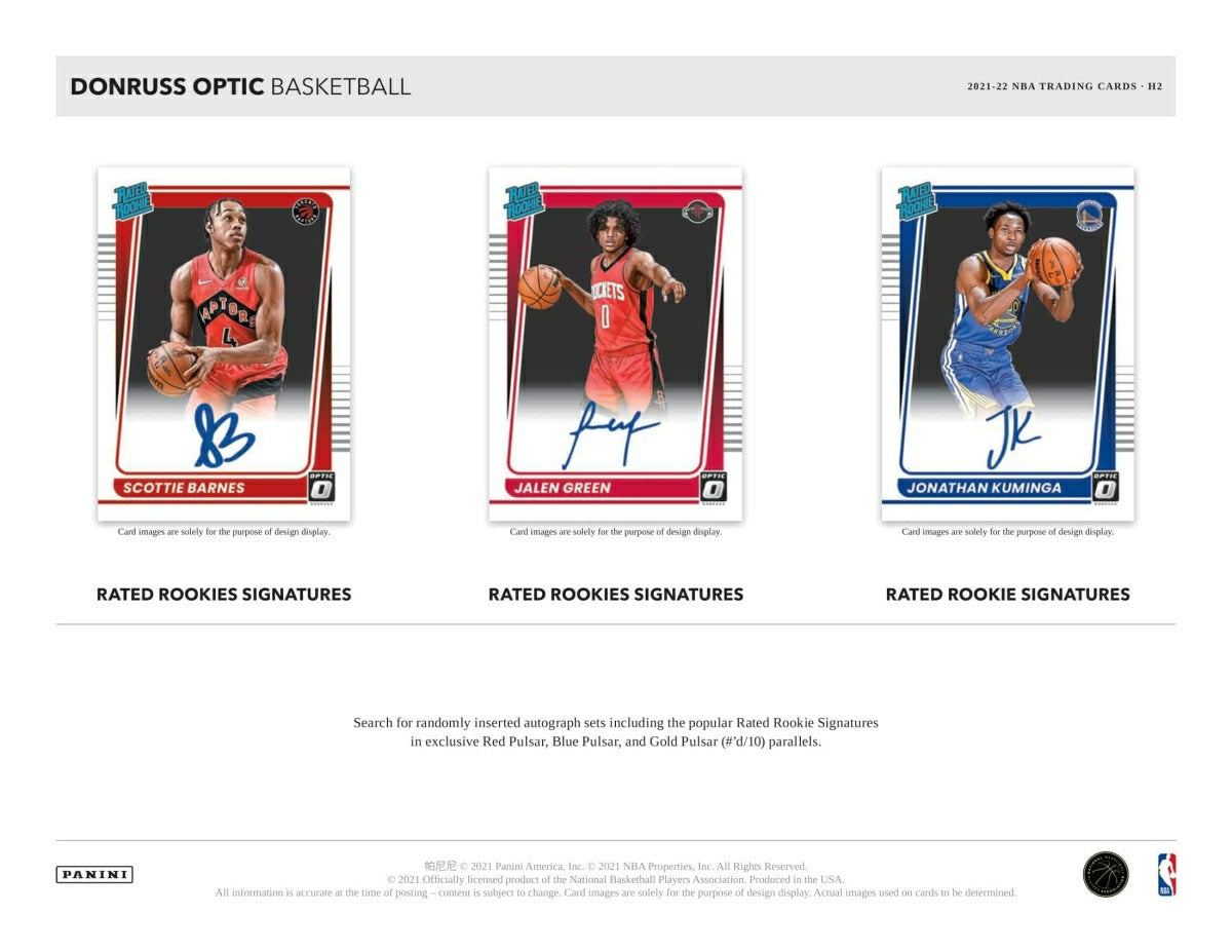 2021/22 Panini Donruss Optic H2 Basketball NBA Box - Taass sale